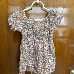 GAP Baby Floral Dress with Puff Sleeves